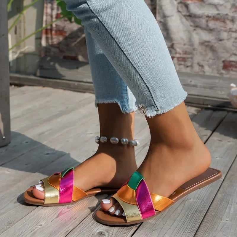 Designer New Sandals Low Heel Comfortable Slippers