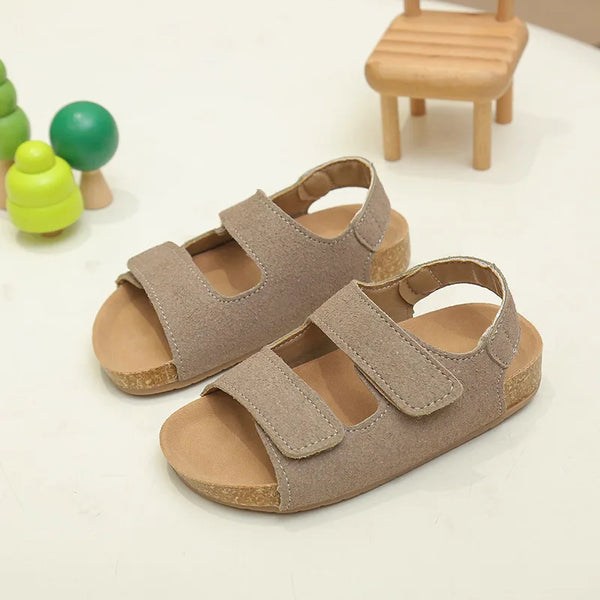 Suede Sandals with Arch Slip-On