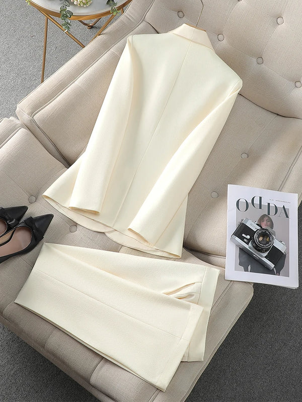 Elegant Business Blazer Jacket And Trouser