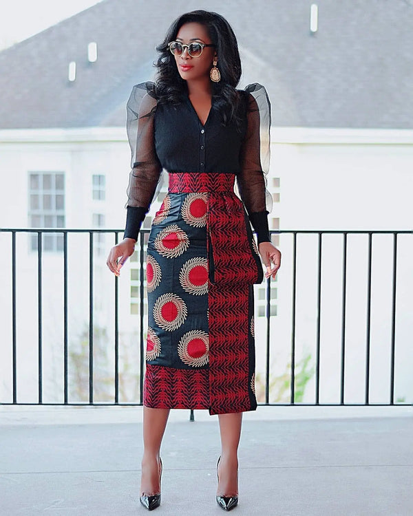 Elegant High Waist Stretchy Bodycon Skirt
