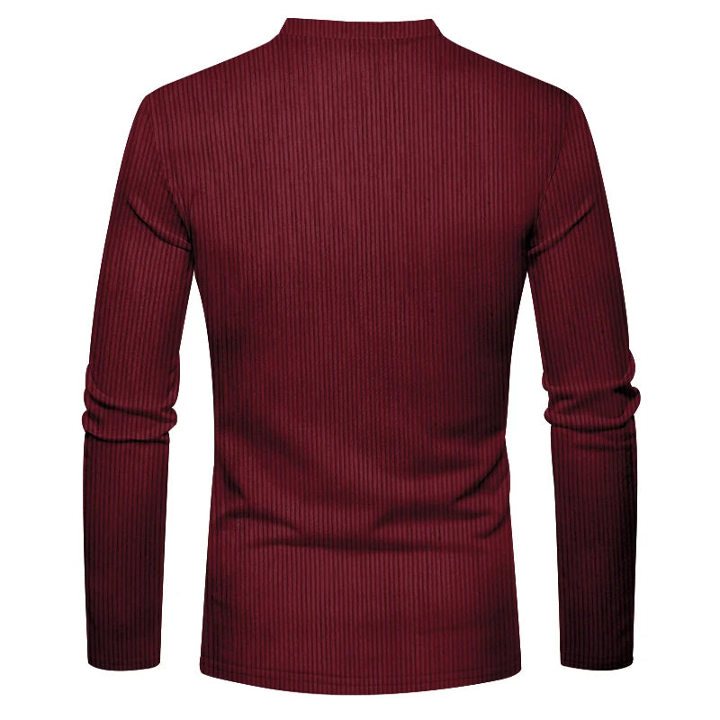 Casual Slim Solid Color Long Sleeve T-Shirt
