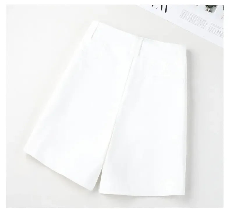 Summer Thin Four-point Slim High Waist A-line Casual Wide-leg Short