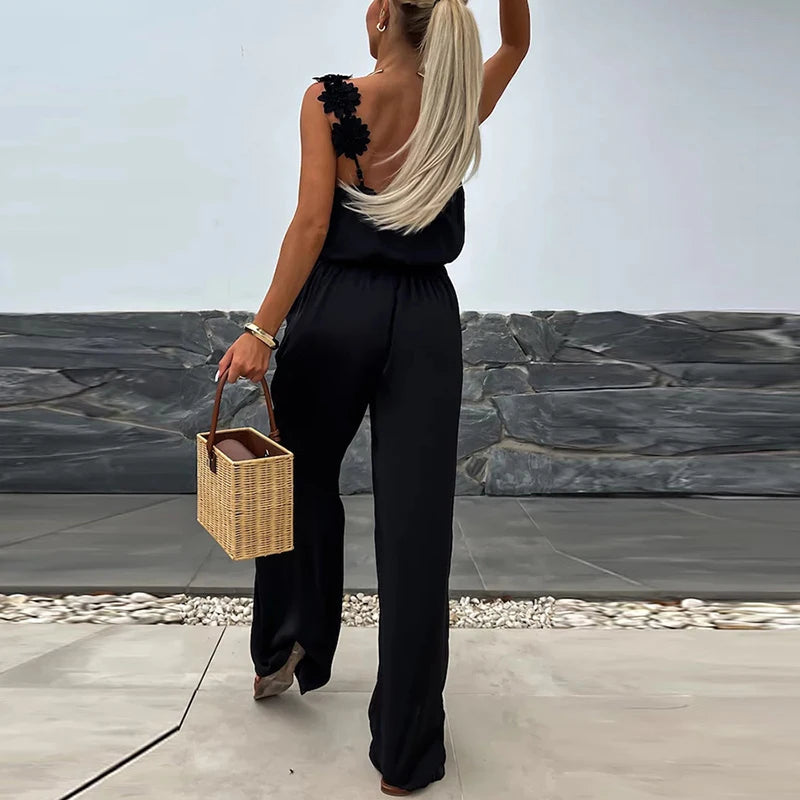 Casual Summer Loose Long Jumpsuit