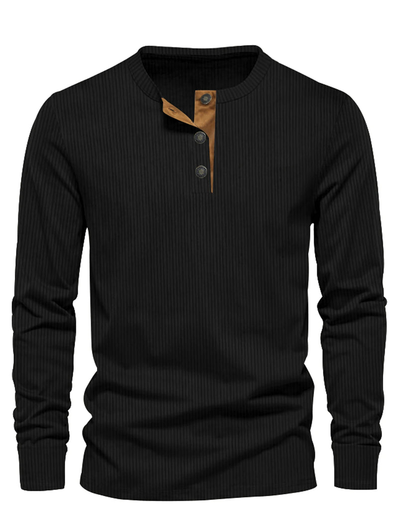 Casual Slim Solid Color Long Sleeve T-Shirt