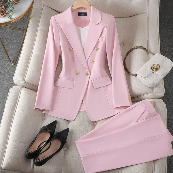 Elegant Western-Style High-End Business Attire Long-Pants Set
