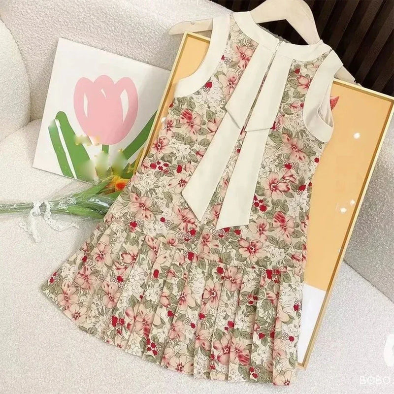 Elegant Lolita Child Big Girls Midi Dress