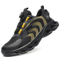 Rotary Buckle Work Sneakers Protective Lightweight Safety Shoes