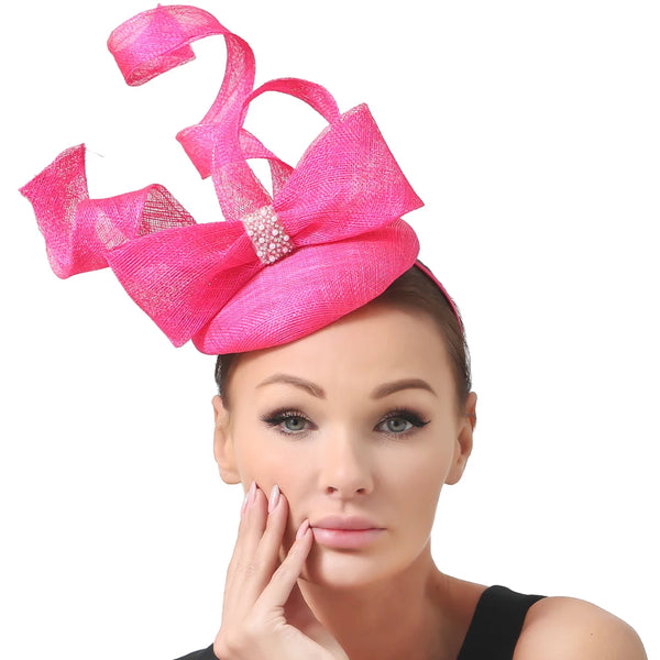 Elegant Bridal Hair Fascinators Headband With Bow