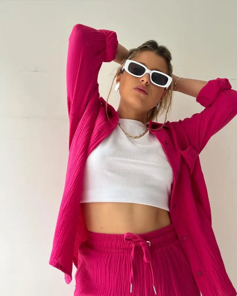 Casual Loose Short Pants Sets
