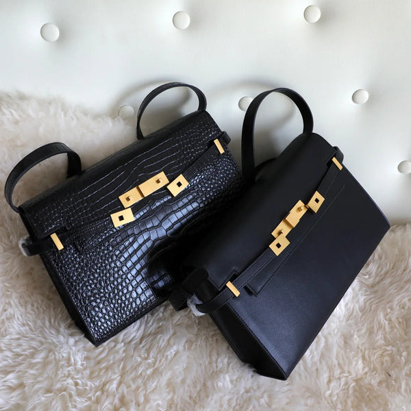 CAMINA Leather Shoulder Crocodile Handbag
