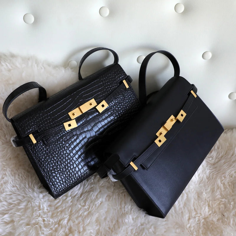 CAMINA Leather Shoulder Crocodile Handbag