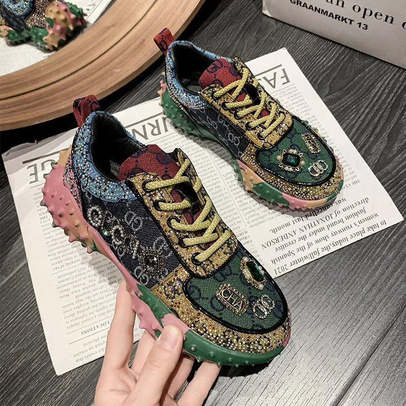 Explosive Rhinestones Women's Sneakers