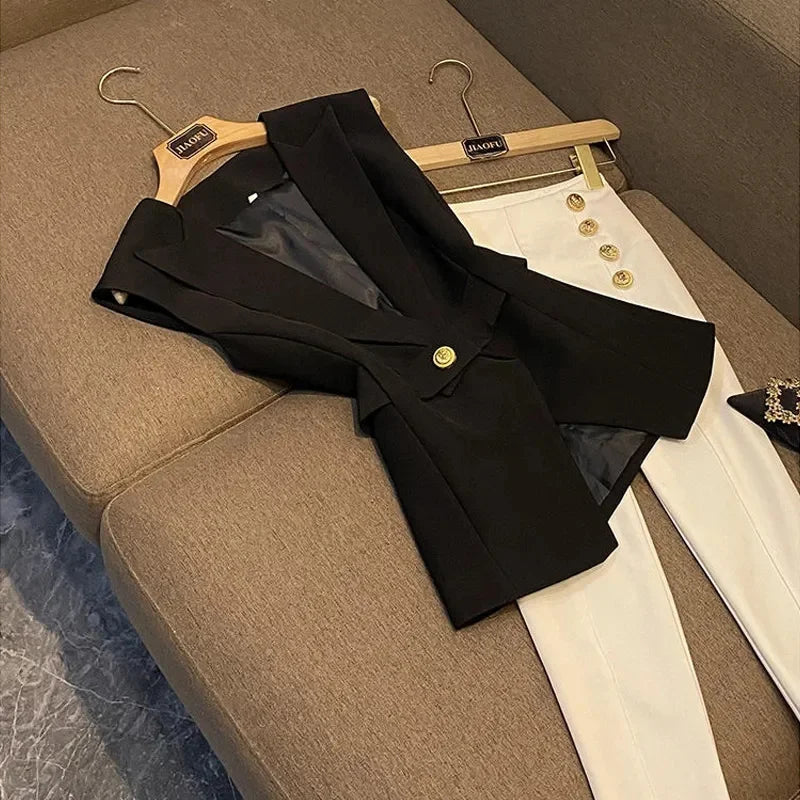 Elegant high-end Sleeveless Vest Versatile Waistcoat Top