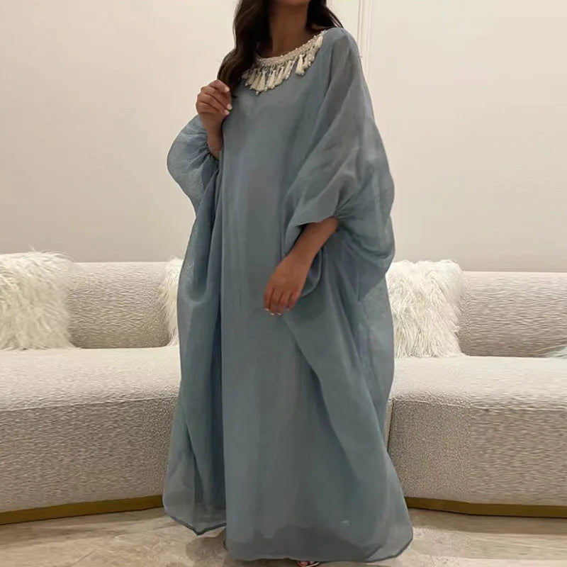 Vintage Cotton Linen Elegant Dress