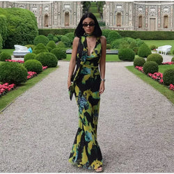 Waist Hanging Neck Tie Chic Off Shoulder Swing Collar Dress