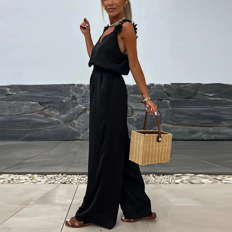 Casual Summer Loose Long Jumpsuit
