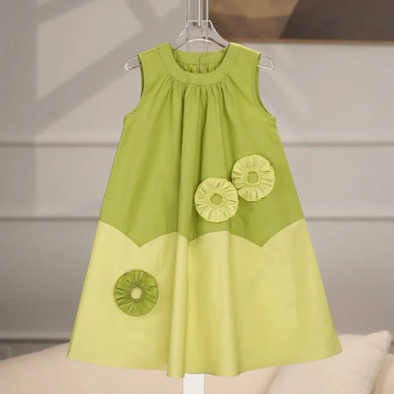 Summer Girls Casual Flower Vest Dress