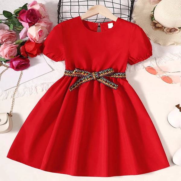 Summer Cute Girl Short Sleeved Princess Dress
