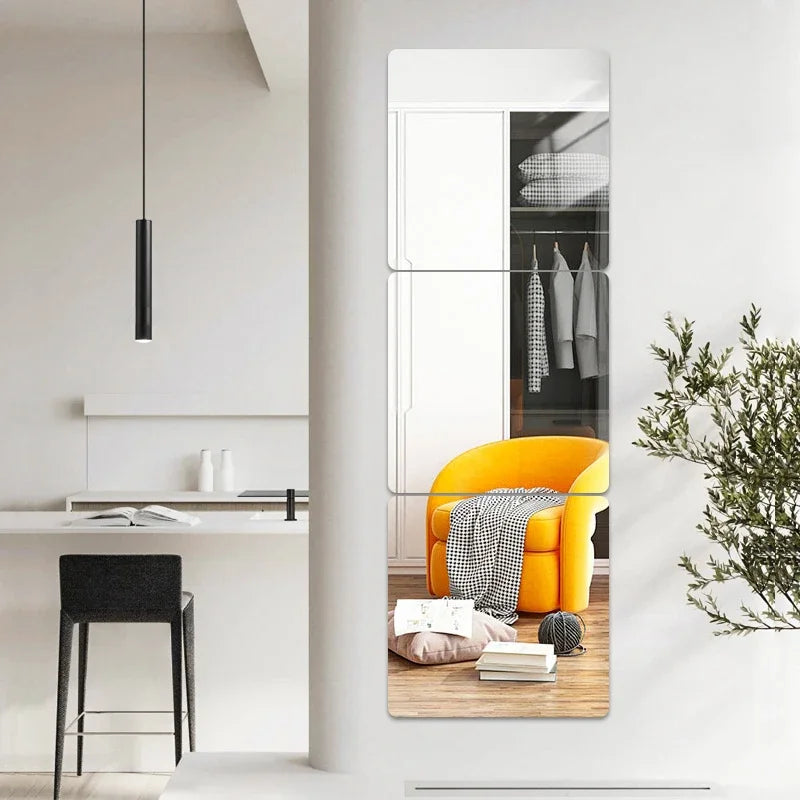 2mm Mirror Unbreakable Acrylic Full Length Wall Mirror Tiles