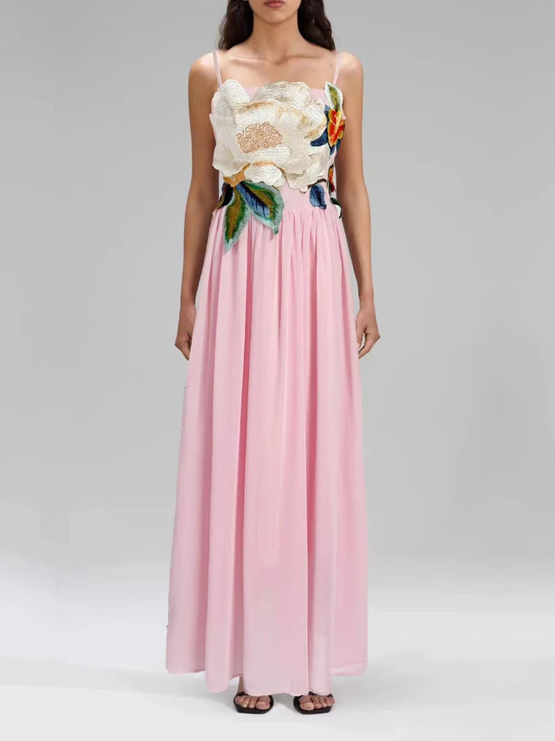 Strapless Sleeveless High Wist Temperament Long Dress