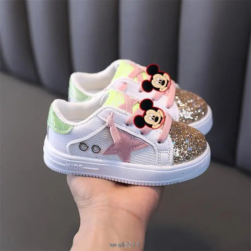 Disney Mickey Minnie Girls Sneakers Fashion Kids Baby Toddler