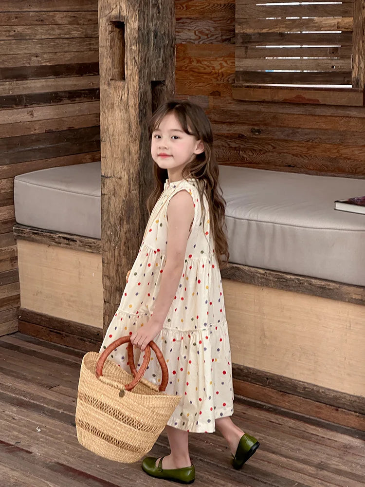 Summer Polka Dot Skirt Dress