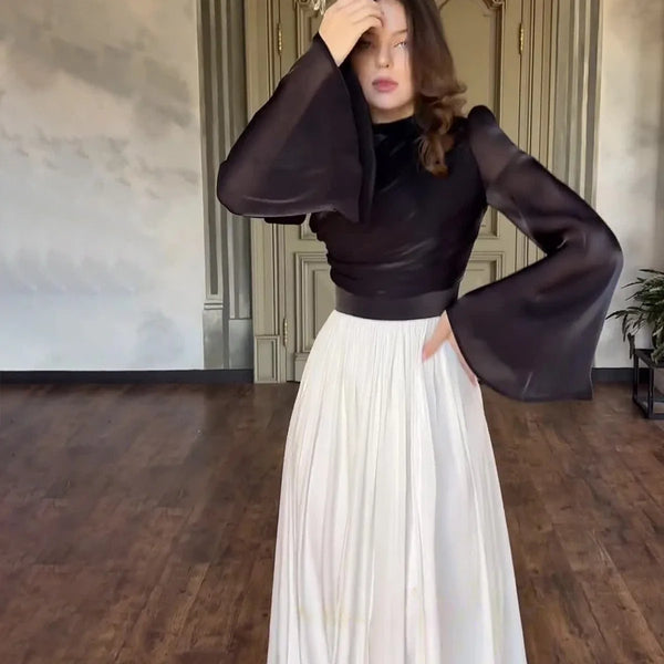 Satin Sliky Full Length Long Sleeve Soft Shiny Robe