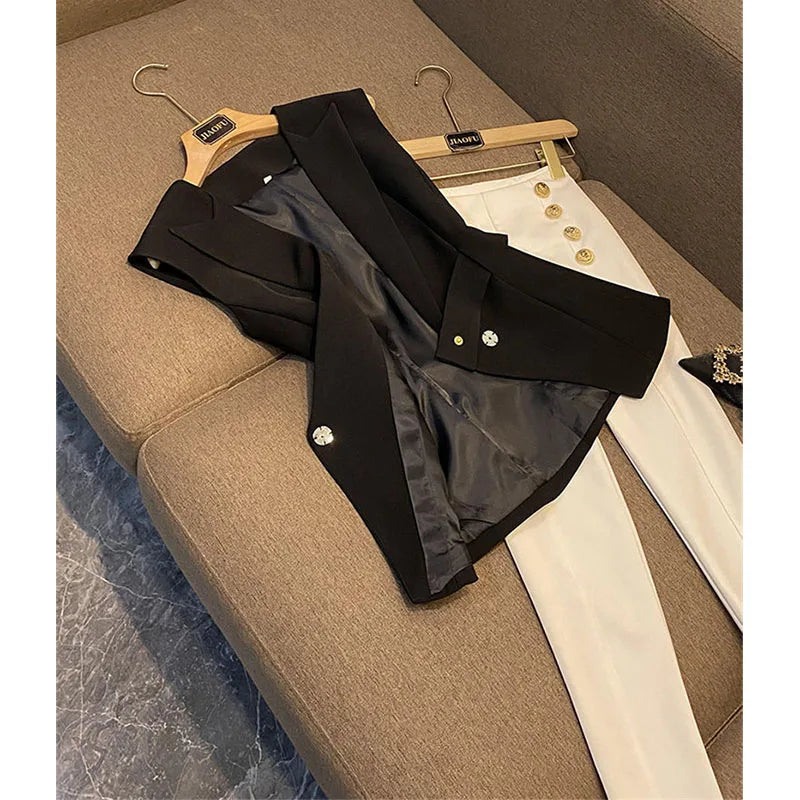 Elegant high-end Sleeveless Vest Versatile Waistcoat Top