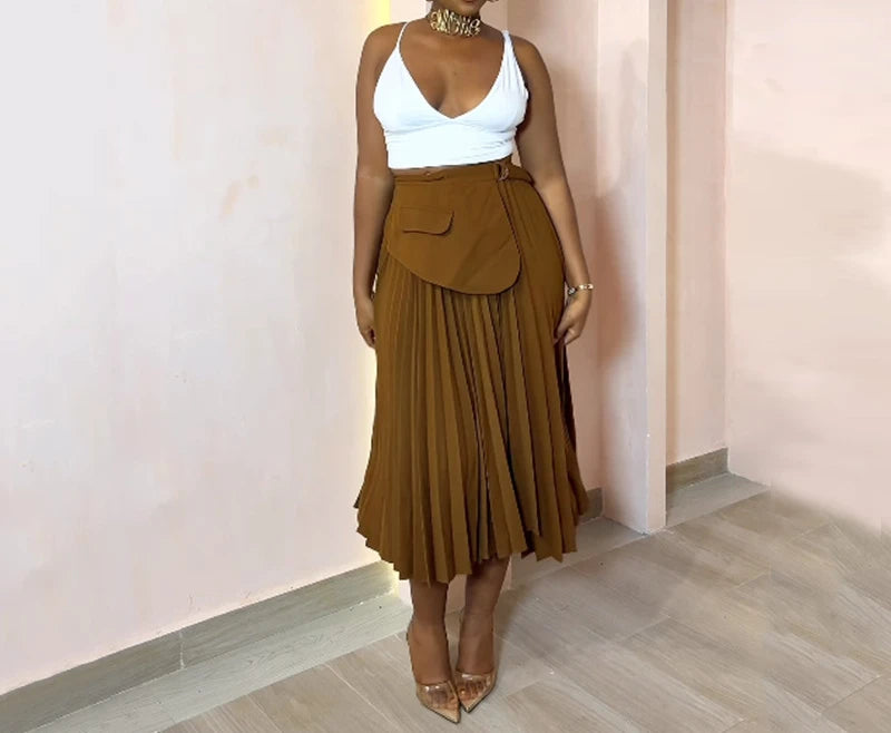 Elegant Sweet and Fresh High Waist Irregular Skirt