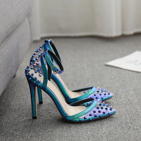 Bun Head Rivets High Heel Sandals