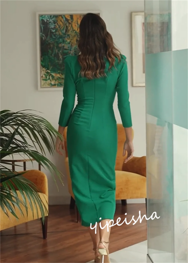 Camina Sheath V-neck Bespoke Dress