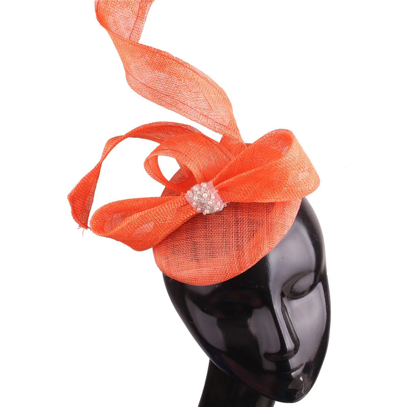 Elegant Bridal Hair Fascinators Headband With Bow