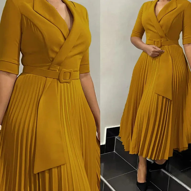 Sleeve Lace Sexy V-Neck Slim Dress Office