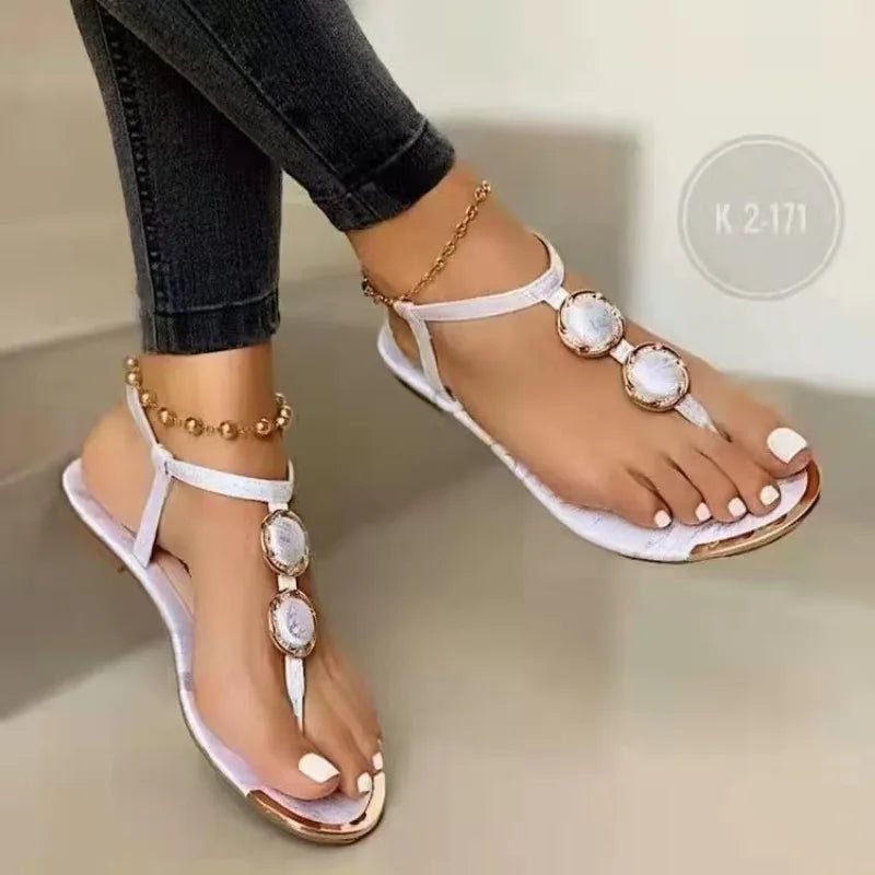 Summer Casual Roman Flat Sandals Flip Flops Open Toe