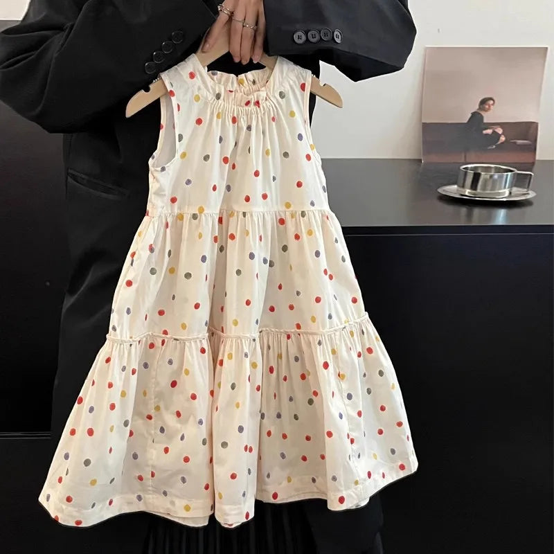 Summer Polka Dot Skirt Dress