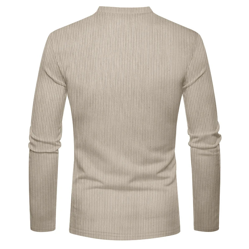 Casual Slim Solid Color Long Sleeve T-Shirt