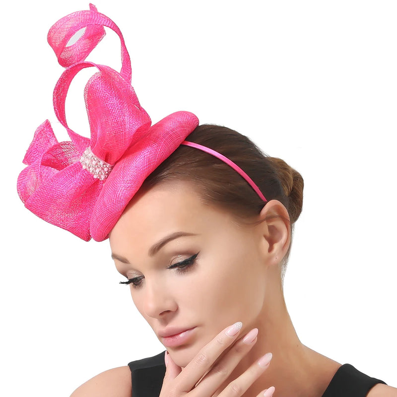 Elegant Bridal Hair Fascinators Headband With Bow