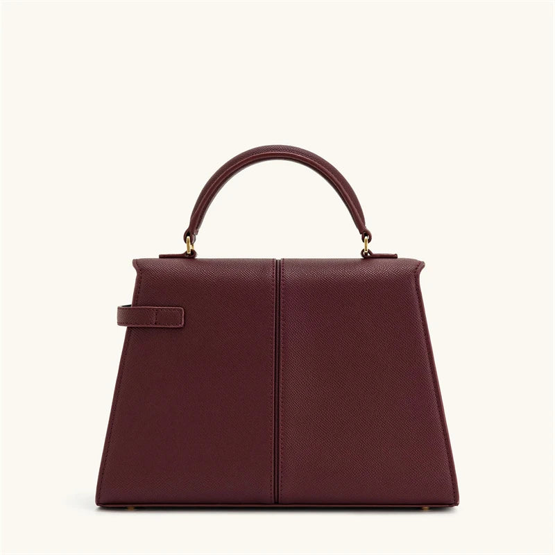 Burgundy Large Square Crossbody Bag