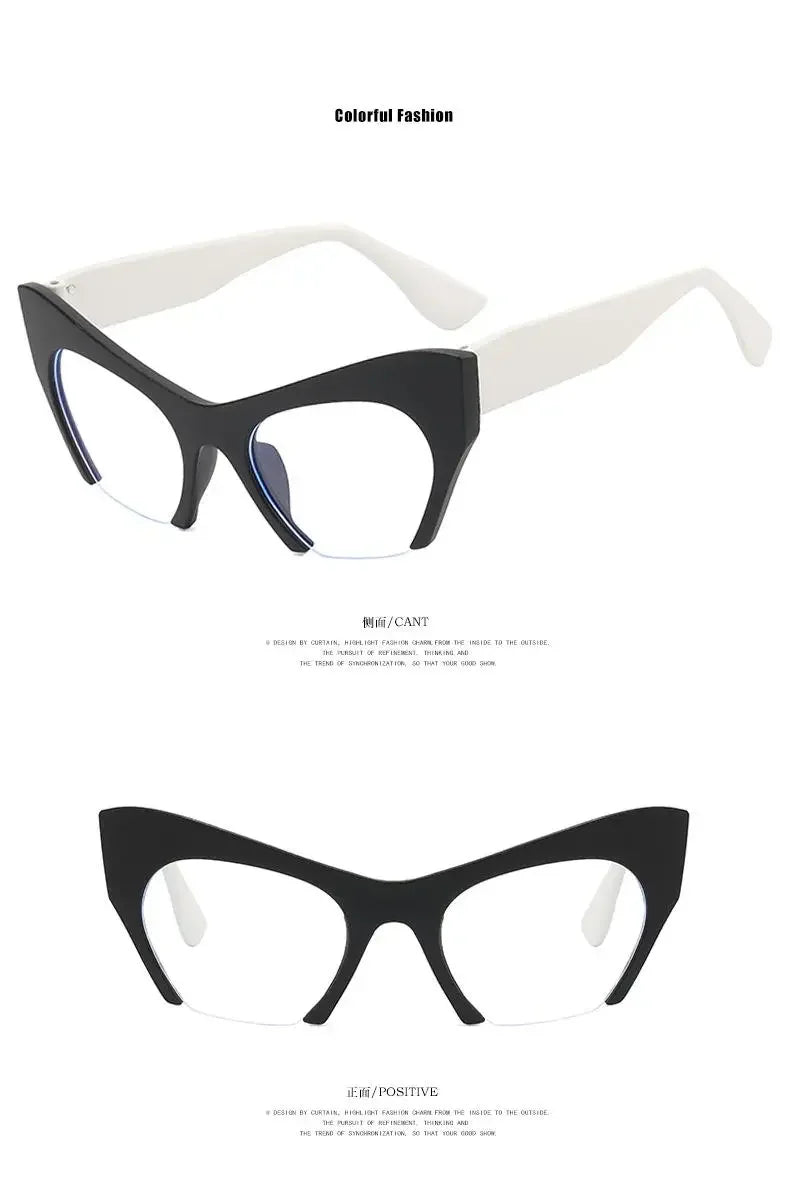 Vintage Half Frame Cat Eye Eyeglasses