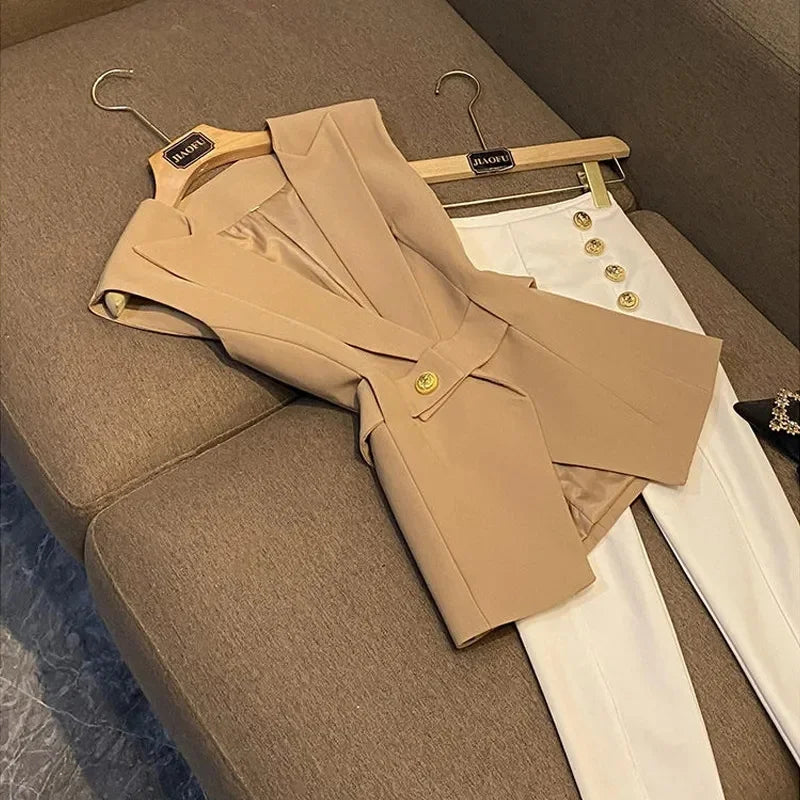 Elegant high-end Sleeveless Vest Versatile Waistcoat Top