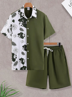 Everyday Short-sleeved Shirt And Sports Shorts Set