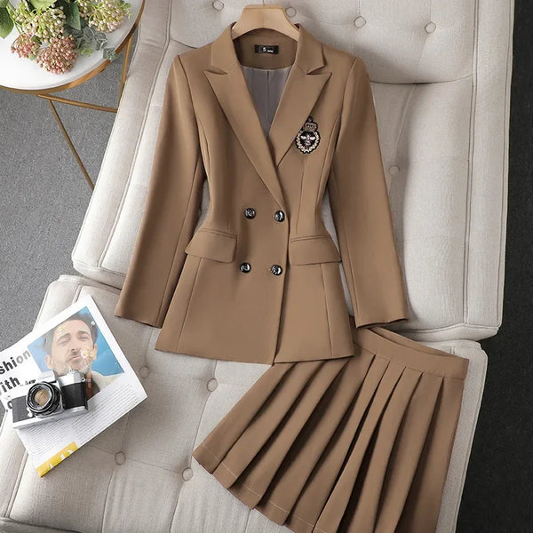 Elegant High-end Jacket Skirt Two-piece