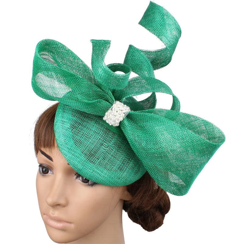 Elegant Bridal Hair Fascinators Headband With Bow