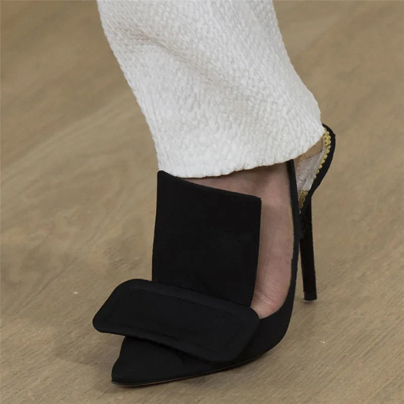 Purple Satin Pointy Toe High Heel