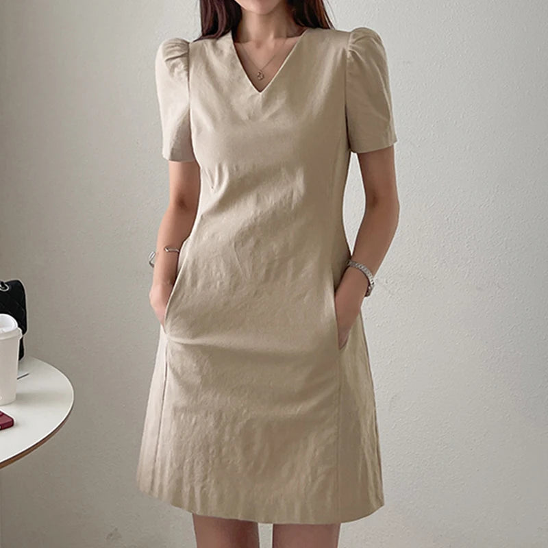 Short Puff Sleeve Sundress