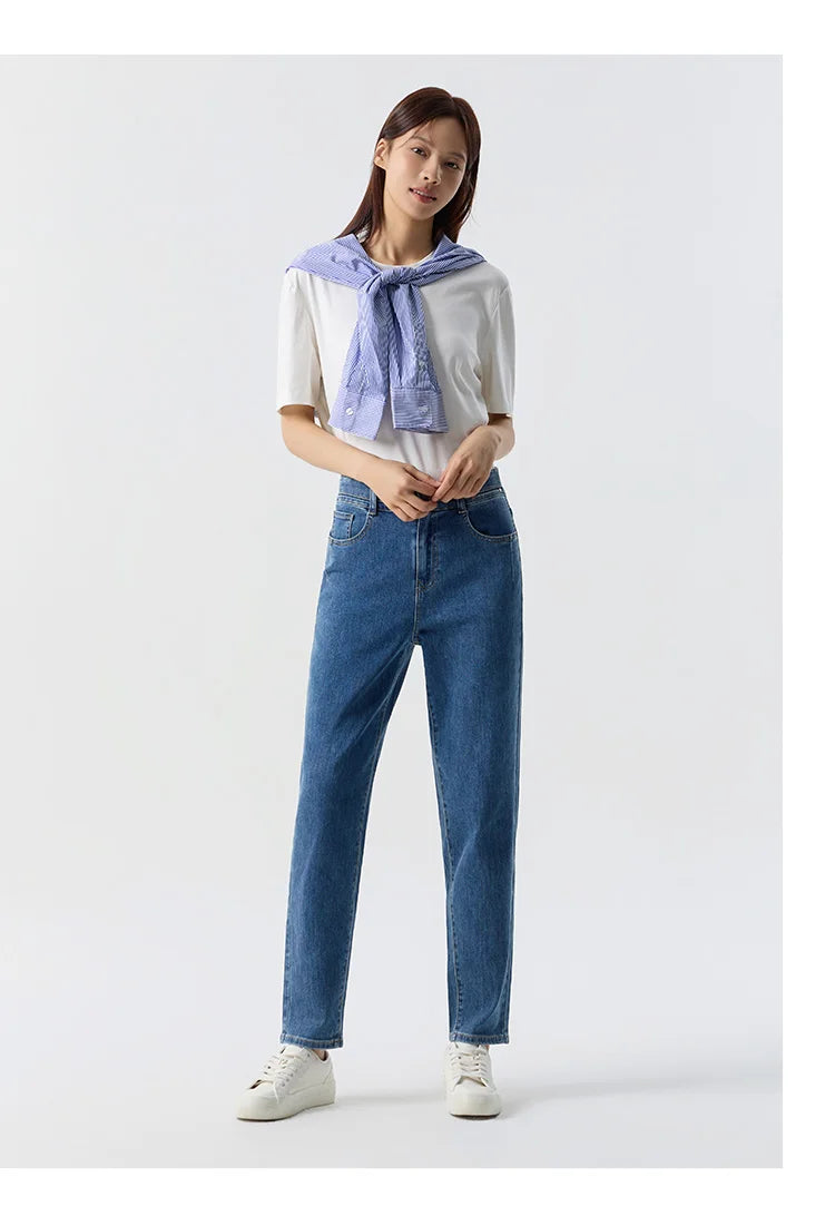 Semir Jeans Women Simple Tapered Trousers
