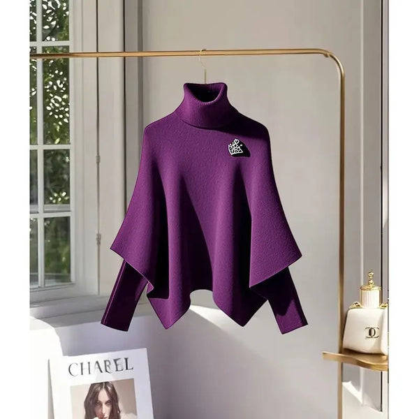 Winter New Knitting Top Tee Turtleneck Long Sleeve Pullovers