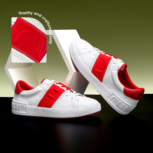 White Flat Board Balance Press Insole Comfort Sneakers