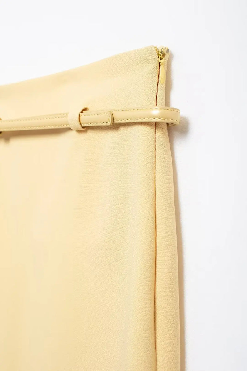 Butter Set Belt Vest and Midi Skirt