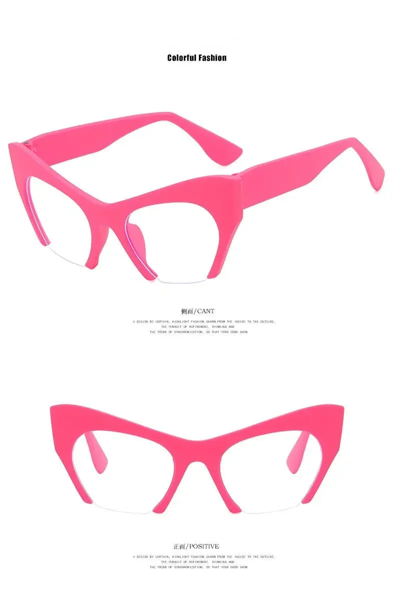 Vintage Half Frame Cat Eye Eyeglasses